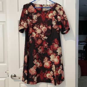 Plus Floral Print Dress - 18W